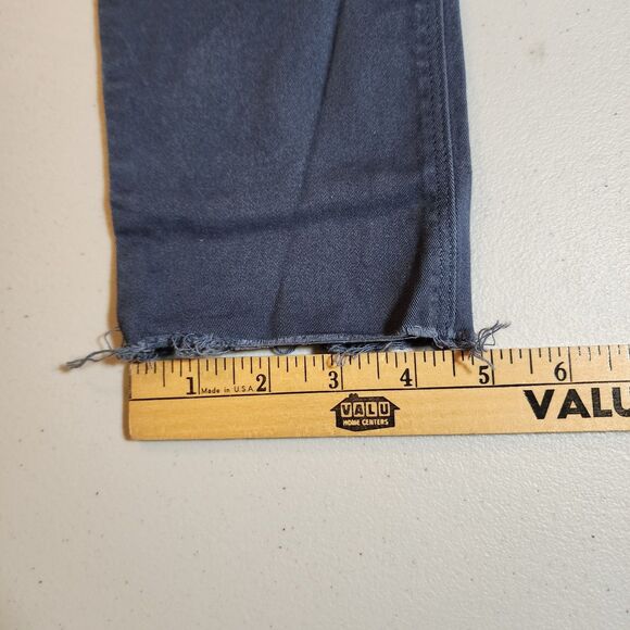 Express Women Skinny Ankle Leggings Mid Rise Sz 2 Blue-Gray Distressed Raw - Picture 12 of 12